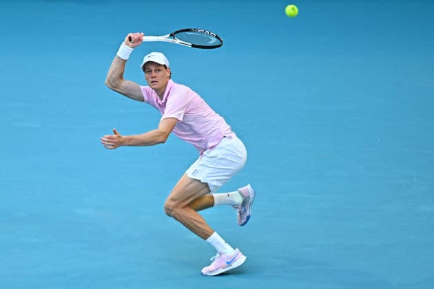 Itau Miami Tennis Open - Jannik Sinner Jannik Sinner (ITA) during his fourth round match at the Itau Miami Tennis Open in Miami , USA, on March 24, 2026. Photo by Corinne Dubreuil ABACAPRESS.COM Miami United States  Copyright: xDubreuilxCorinne ABACAx