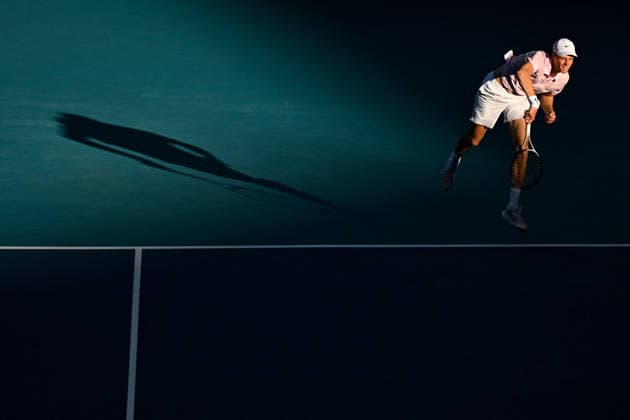 Itau Miami Tennis Open - Jannik Sinner Jannik Sinner (ITA) during his fourth round match at the Itau Miami Tennis Open in Miami , USA, on March 24, 2026. Photo by Corinne Dubreuil ABACAPRESS.COM Miami United States  Copyright: xDubreuilxCorinne ABACAx