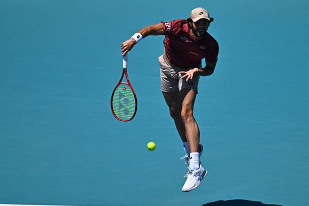 Itau Miami Tennis Open - Terence Atmane Valentin Vacherot (MON) during his fourth round match at the Itau Miami Tennis Open in Miami , USA, on March 24, 2026. Photo by Corinne Dubreuil ABACAPRESS.COM Miami United States  Copyright: xDubreuilxCorinne ABACAx
