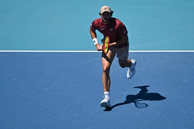 Itau Miami Tennis Open - Terence Atmane Valentin Vacherot (MON) during his fourth round match at the Itau Miami Tennis Open in Miami , USA, on March 24, 2026. Photo by Corinne Dubreuil ABACAPRESS.COM Miami United States  Copyright: xDubreuilxCorinne ABACAx