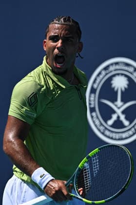 Itau Miami Tennis Open - Arthur Fils Arthur Fils (FRA) during his fourth round match at the Itau Miami Tennis Open in Miami , USA, on March 24, 2026. Photo by Corinne Dubreuil ABACAPRESS.COM Miami United States  Copyright: xDubreuilxCorinne ABACAx