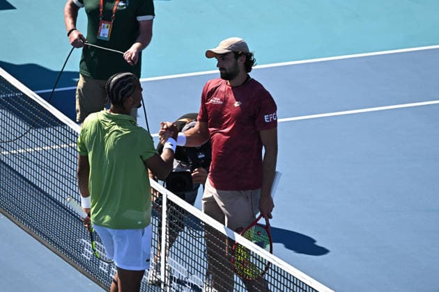 Itau Miami Tennis Open - Arthur Fils Arthur Fils (FRA) during his fourth round match at the Itau Miami Tennis Open in Miami , USA, on March 24, 2026. Photo by Corinne Dubreuil ABACAPRESS.COM Miami United States  Copyright: xDubreuilxCorinne ABACAx