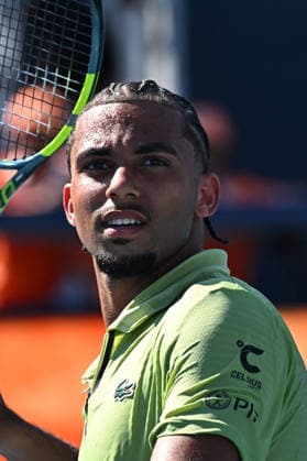 Itau Miami Tennis Open - Arthur Fils Arthur Fils (FRA) during his fourth round match at the Itau Miami Tennis Open in Miami , USA, on March 24, 2026. Photo by Corinne Dubreuil ABACAPRESS.COM Miami United States  Copyright: xDubreuilxCorinne ABACAx