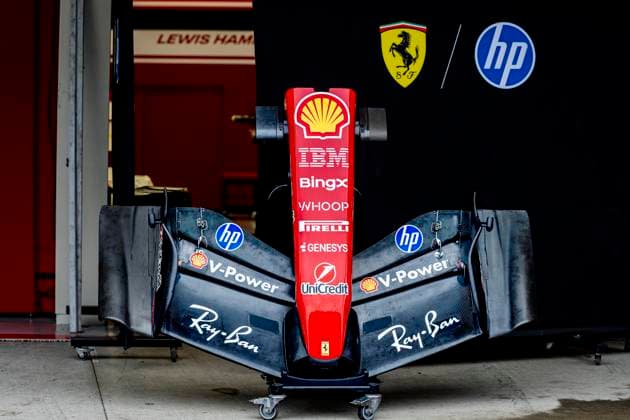 SUZUKA The nose of Formula 1 driver Charles Leclerc s or Scuderia Ferrari HP car during the Formula 1 Japan Suzuka at the Suzuka Formula 1 circuit on March 25, 2025 in Suzuka, Japan Photo by DeFodi Images