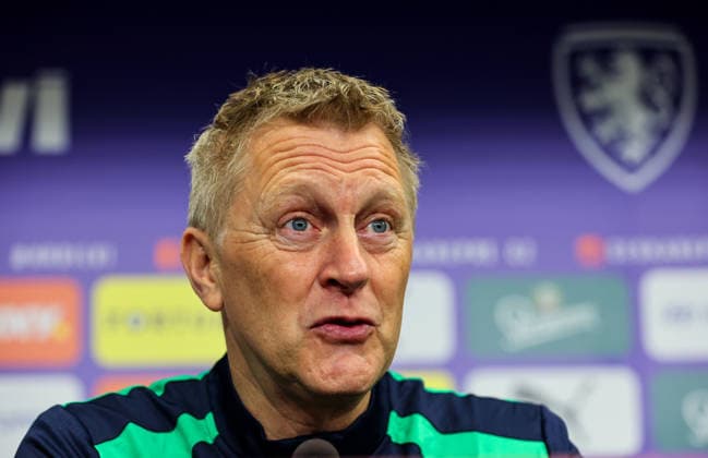 Republic of Ireland press conference, PK, Pressekonferenz Fortune Arena, Prague, Czech Republic 25 3 2026 Manager Heimir Hallgrimsson Heimir Hallgrimsson 25 3 2026  Copyright: x INPHO RyanxByrnex RB1_4245