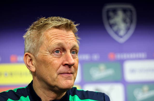 Republic of Ireland press conference, PK, Pressekonferenz Fortune Arena, Prague, Czech Republic 25 3 2026 Manager Heimir Hallgrimsson Heimir Hallgrimsson 25 3 2026  Copyright: x INPHO RyanxByrnex RB1_4262