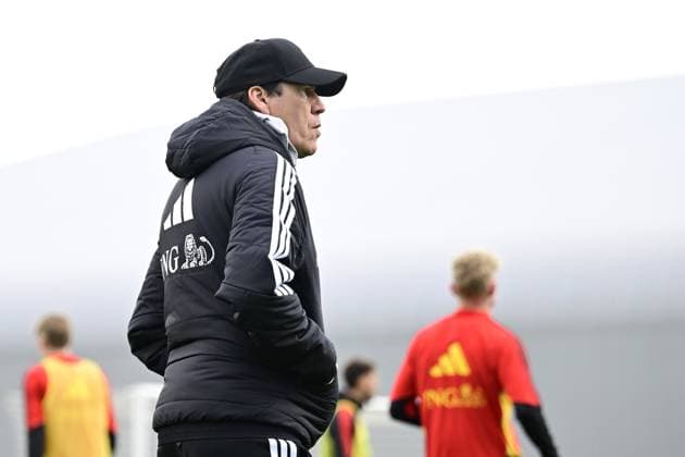 Belgian Red Devils - pre-World Cup 2026 training camp - training 25 03 2026 TUBIZE, BELGIUM - MARCH 25 : Garcia Rudi head coach of Belgium pictured during a training session at the training grounds of the Royal Belgian Football Association, in preparation to a mini-camp that will take place in the United States. There, the Belgian Red Devils, will play friendly games against the United States of America and Mexico as part of a pre-World Cup 2026 training camp on March 25, 2026 in Tubize, Belgium, 25 03 2026 Tubize Belgium  Copyright: xJanxDexMeuleneirx