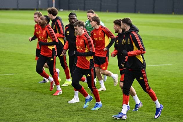 Belgian Red Devils - pre-World Cup 2026 training camp - training 25 03 2026 TUBIZE, BELGIUM - MARCH 25 : Saelemaekers Alexis midfielder of Belgium pictured during a training session at the training grounds of the Royal Belgian Football Association, in preparation to a mini-camp that will take place in the United States. There, the Belgian Red Devils, will play friendly games against the United States of America and Mexico as part of a pre-World Cup 2026 training camp on March 25, 2026 in Tubize, Belgium, 25 03 2026 Tubize Belgium  Copyright: xJanxDexMeuleneirx