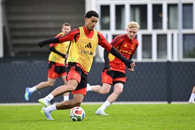 Belgian Red Devils - pre-World Cup 2026 training camp - training 25 03 2026 TUBIZE, BELGIUM - MARCH 25 : De Winter Koni defender of Belgium pictured during a training session at the training grounds of the Royal Belgian Football Association, in preparation to a mini-camp that will take place in the United States. There, the Belgian Red Devils, will play friendly games against the United States of America and Mexico as part of a pre-World Cup 2026 training camp on March 25, 2026 in Tubize, Belgium, 25 03 2026 Tubize Belgium  Copyright: xJanxDexMeuleneirx