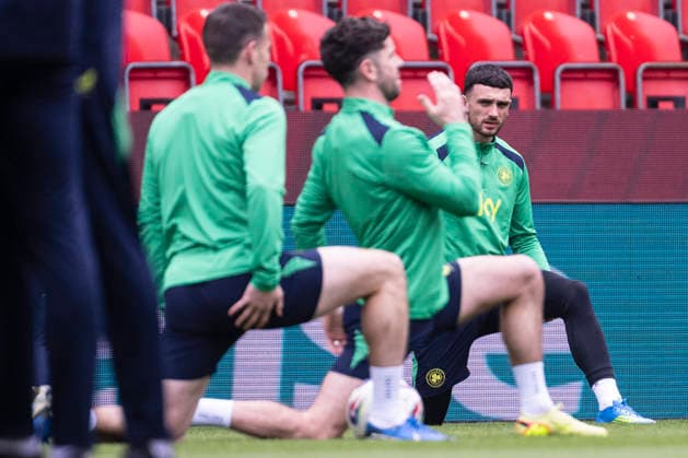 Troy Parrott at a training session of Ireland before the match Czech Republic vs Ireland, semi-final of the European play-off for qualification to the football World Cup, in Prague, Czech Republic, on March 25, 2026. (CTKxPhoto MichalxKamaryt) CTKPhotoP2026032503486  CTKPhotoP2026032503486