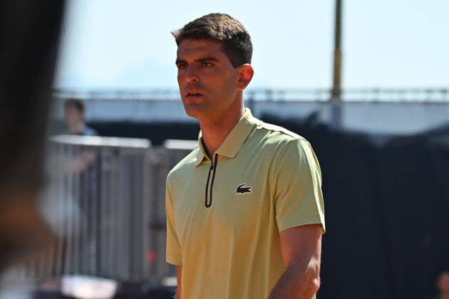 Stefan Latinovic during the Men s Doubles match on day 2 of the Guerri Napoli Tennis Cup 125 at Tennis Club Napoli on March 25, 2026 in Naples, Italy  Copyright: xAndreaxRosito IPAxSportx xipa-agency.netx xx IPA_73406944 IPA_Agency_IPA73406944