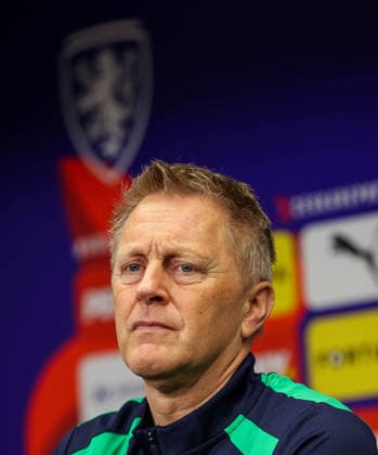Republic of Ireland press conference, PK, Pressekonferenz Fortune Arena, Prague, Czech Republic 25 3 2026 Head coach Heimir Hallgrimsson Heimir Hallgrimsson 25 3 2026  Copyright: x INPHO RyanxByrnex RB3_8311
