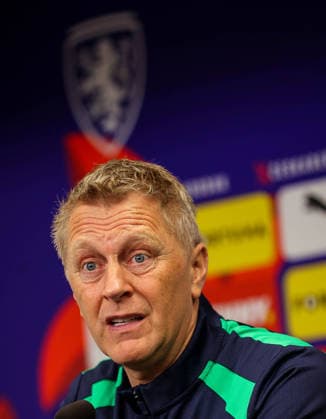 Republic of Ireland press conference, PK, Pressekonferenz Fortune Arena, Prague, Czech Republic 25 3 2026 Head coach Heimir Hallgrimsson Heimir Hallgrimsson 25 3 2026  Copyright: x INPHO RyanxByrnex RB3_8379