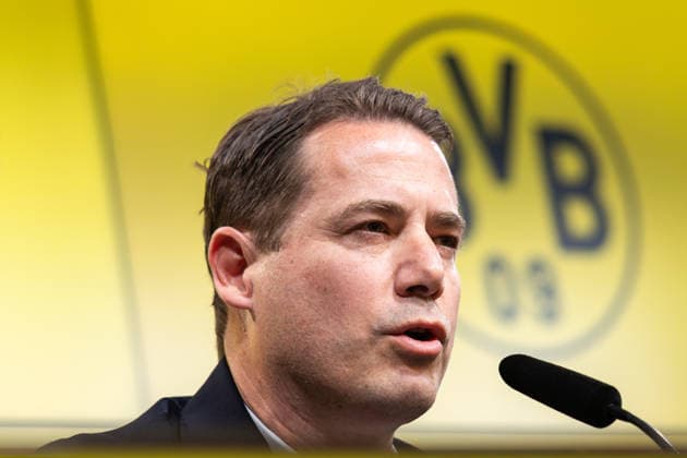 25 03 2026, Football, Press conference, Presentation of the new sports director Ole Book Borussia Dortmund Managing Director Sport Lars Ricken Borussia Dortmund speaks Dortmund Signal Iduna Park NRW Germany xRHR PHOTO ENx Copyright: DennisxEwert RHR-FOTOx RHR-FOTO DE