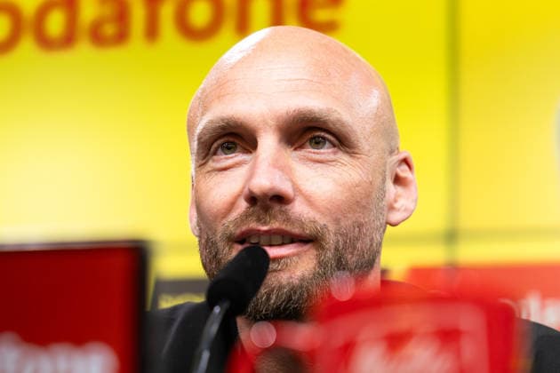 25 03 2026, Football, Press conference, Presentation of the new sports director Ole Book Borussia Dortmund Sports director Ole Book Borussia Dortmund Dortmund Signal Iduna Park NRW Germany xRHR PHOTO ENx Copyright: DennisxEwert RHR-FOTOx RHR-FOTO DE