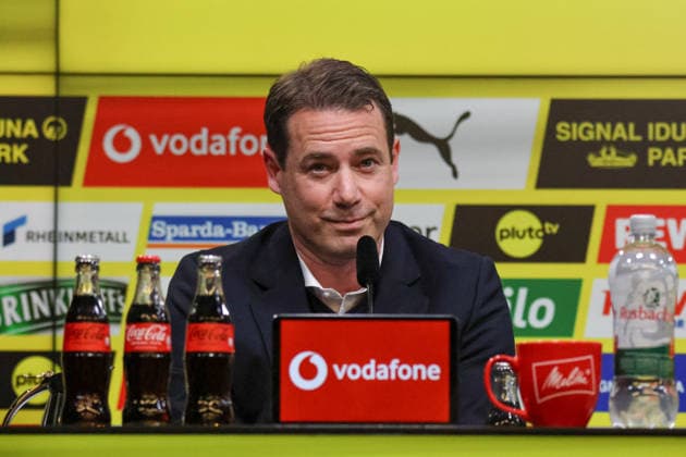 Dortmund, Germany March 25, 2026 Press conference presentation of the new BVB sports director Ole Book In the picture Managing Director Sport Lars Ricken BVB at the press conference for the presentation of the new sports director DFB regulations prohibit any use of photographs as image sequences and or quasi photo Copyright: HMBxMedia MadeleinexFantini
