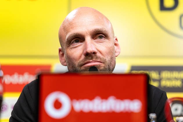 25 03 2026, Football, Press conference, Presentation of the new sports director Ole Book Borussia Dortmund Sports director Ole Book Borussia Dortmund Dortmund Signal Iduna Park NRW Germany xRHR PHOTO ENx Copyright: DennisxEwert RHR-FOTOx RHR-FOTO DE