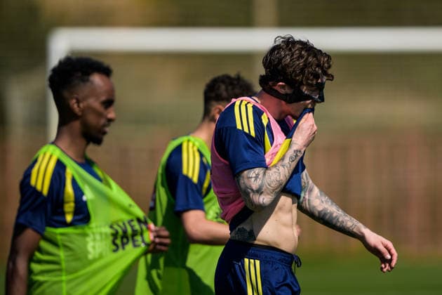 260325 Victor Nilsson Lindelöf of the Swedish national football team during a training session on March 25, 2026 in Valencia Photo Joel Marklund BILDBYRAN code JM JM0806 bbeng fotboll football soccer fotball vm kval fifa world cup qualifier qualifier träning practice training sverige sweden sverige a  Copyright: JOELxMARKLUND BB260325JM045