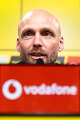 25 03 2026, Football, Press conference, Presentation of the new sports director Ole Book Borussia Dortmund Sports director Ole Book Borussia Dortmund Dortmund Signal Iduna Park NRW Germany xRHR PHOTO ENx Copyright: DennisxEwert RHR-FOTOx RHR-FOTO DE