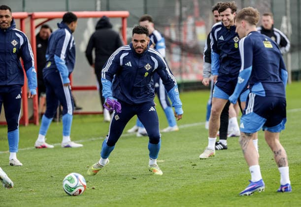 Northern Ireland Squad Training, Axa Training Centre, Liverpool, England 25 3 2026 Jamie Reid Jamie Reid 25 3 2026  Copyright: x INPHO Presseye WilliamxCherryx N Ireland training_015