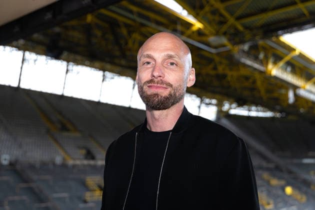 25 03 2026, Football, Press conference, Presentation of the new sports director Ole Book Borussia Dortmund Sports director Ole Book Borussia Dortmund stands in the stadium Dortmund Signal Iduna Park NRW Germany xRHR PHOTO DEx Copyright: DennisxEwert RHR-FOTOx RHR-FOTO DE