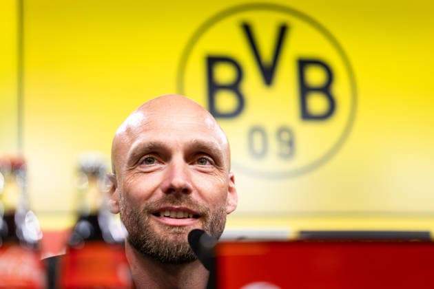 25 03 2026, Football, Press conference, Presentation of the new sports director Ole Book Borussia Dortmund Sports director Ole Book Borussia Dortmund Dortmund Signal Iduna Park NRW Germany xRHR PHOTO ENx Copyright: DennisxEwert RHR-FOTOx RHR-FOTO DE