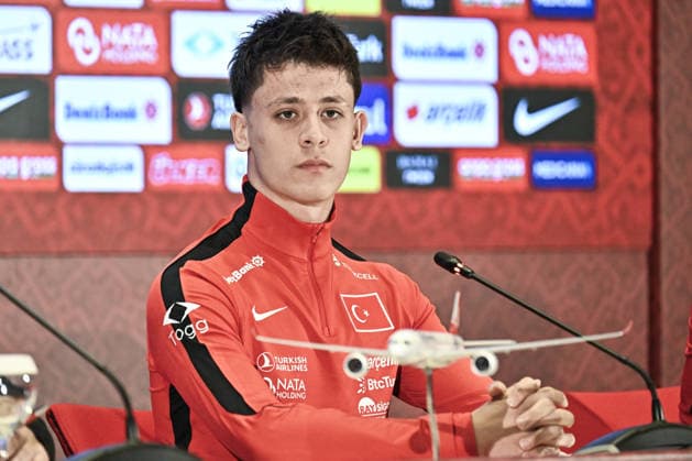 Ahead of Turkiye v Romania - FIFA World Cup, WM, Weltmeisterschaft, Fussball European Qualifiers ISTANBUL, TURKIYE - MARCH 25: Arda Guler of Turkiye speaks during a press conference, PK, Pressekonferenz ahead of the 2026 FIFA World Cup European Qualifiers playoff round against Romania at Hasan Dogan National Teams Training and Education Facilities in Istanbul, Turkiye on March 25, 2026. Muhammed Enes Yildirim Anadolu Istanbul Turkey. Editorial use only. Please get in touch for any other usage.  Copyright: x2026xAnadoluxMuhammedxEnesxYildirimx