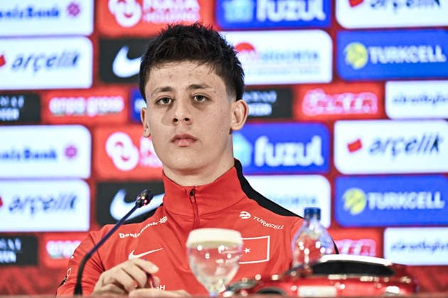 Ahead of Turkiye v Romania - FIFA World Cup, WM, Weltmeisterschaft, Fussball European Qualifiers ISTANBUL, TURKIYE - MARCH 25: Arda Guler of Turkiye speaks during a press conference, PK, Pressekonferenz ahead of the 2026 FIFA World Cup European Qualifiers playoff round against Romania at Hasan Dogan National Teams Training and Education Facilities in Istanbul, Turkiye on March 25, 2026. Muhammed Enes Yildirim Anadolu Istanbul Turkey. Editorial use only. Please get in touch for any other usage.  Copyright: x2026xAnadoluxMuhammedxEnesxYildirimx