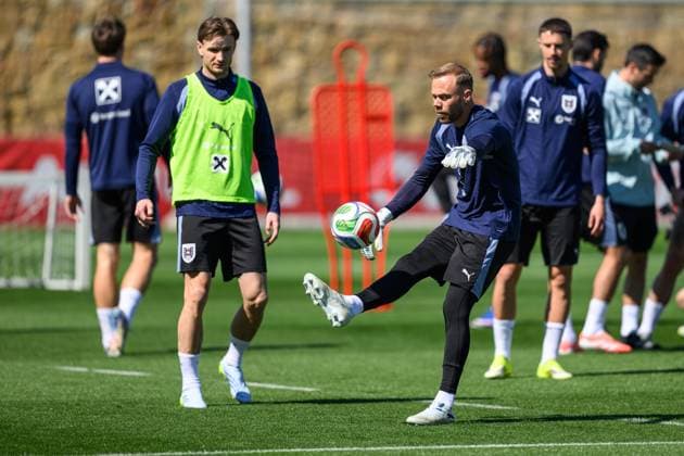 SOCCER - OEFB, training camp MARBELLA,SPAIN,25.MAR.26 - SOCCER - OEFB, Oesterreichischer Fussball-Bund, training camp. Image shows Alexander Schlager (AUT).  GEPAxpictures xChristianxMoser