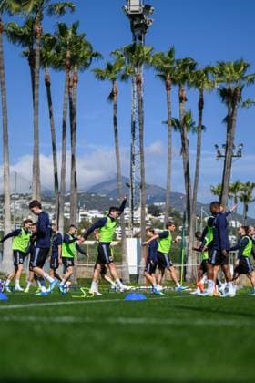 SOCCER - OEFB, training camp MARBELLA,SPAIN,25.MAR.26 - SOCCER - OEFB, Oesterreichischer Fussball-Bund, training camp. Image shows players of AUT.  GEPAxpictures xChristianxMoser