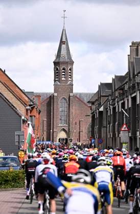 Tour of Bruges 2026 Cycling Race BRUGGE, BELGIUM - MARCH 25 : illustration picture peloton during the 50th edition of Tour of Bruges an UCI World Tour 1.UWT one day cycling road race for Men Elite of 202.9 km with start in Brugge and finish in Brugge on March 25, 2026 in Brugge, Belgium, 25 03 2026 ( Motordriver Kenny Verfaillie - Brugge Belgium  Copyright: xTomasxSiskx