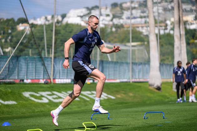 SOCCER - OEFB, training camp MARBELLA,SPAIN,25.MAR.26 - SOCCER - OEFB, Oesterreichischer Fussball-Bund, training camp. Image shows Sasa Kalajdzic (AUT).  GEPAxpictures xChristianxMoser