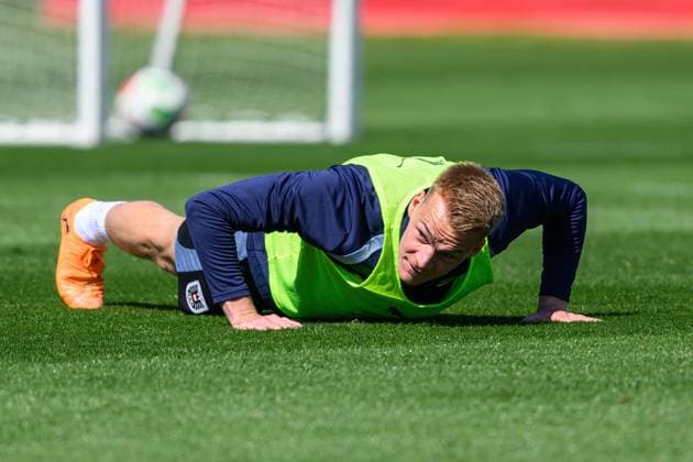 SOCCER - OEFB, training camp MARBELLA,SPAIN,25.MAR.26 - SOCCER - OEFB, Oesterreichischer Fussball-Bund, training camp. Image shows Philipp Lienhart (AUT).  GEPAxpictures xChristianxMoser