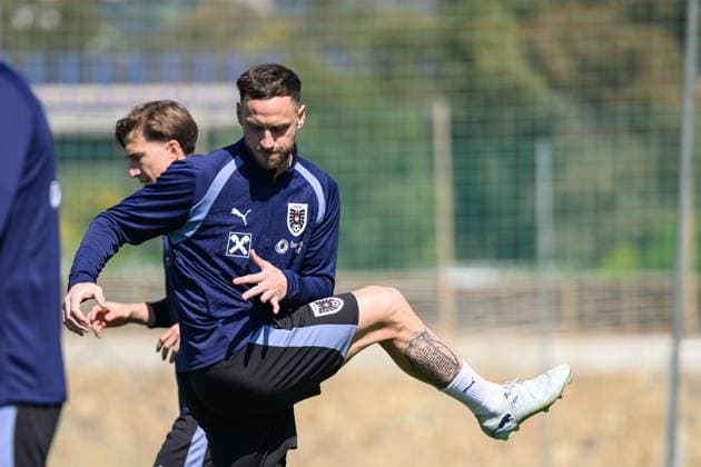 SOCCER - OEFB, training camp MARBELLA,SPAIN,25.MAR.26 - SOCCER - OEFB, Oesterreichischer Fussball-Bund, training camp. Image shows Marko Arnautovic (AUT).  GEPAxpictures xChristianxMoser
