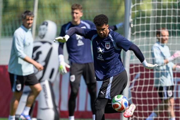 SOCCER - OEFB, training camp MARBELLA,SPAIN,25.MAR.26 - SOCCER - OEFB, Oesterreichischer Fussball-Bund, training camp. Image shows Tobias Okiki Lawal (AUT).  GEPAxpictures xChristianxMoser