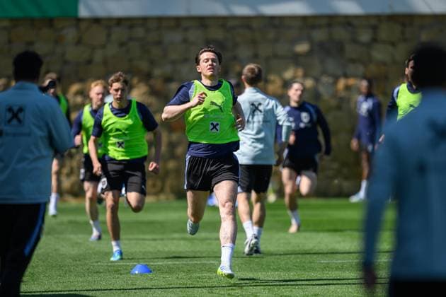 SOCCER - OEFB, training camp MARBELLA,SPAIN,25.MAR.26 - SOCCER - OEFB, Oesterreichischer Fussball-Bund, training camp. Image shows Michael Gregoritsch (AUT).  GEPAxpictures xChristianxMoser