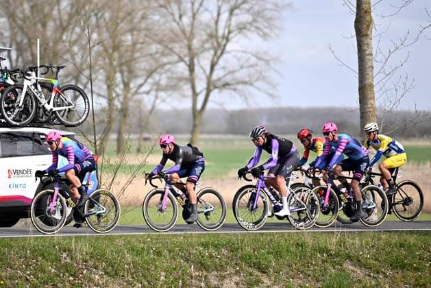 Tour of Bruges 2026 Cycling Race BRUGGE, BELGIUM - MARCH 25 : Stockman Abram (BEL) of Unibet Rose Rockets, Groenewegen Dylan (NED) of Unibet Rose Rockets during the 50th edition of Tour of Bruges an UCI World Tour 1.UWT one day cycling road race for Men Elite of 202.9 km with start in Brugge and finish in Brugge on March 25, 2026 in Brugge, Belgium, 25 03 2026 ( Motordriver Kenny Verfaillie - Brugge Belgium  Copyright: xTomasxSiskx