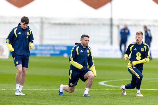 Scotland Training John McGinn of Scotland national team, Nationalteam during the Scotland training session ahead of their International Challenge Match, Scotland vs Japan, Lesser Hampden, Hampden Park, Glasgow, Scotland, 25 03 2026. Hampden Park Lesser Hampden Glasgow Scotland Editorial use only , Copyright: xColinxPoultneyx PSI-23967-0020