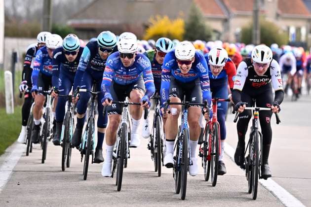 Tour of Bruges 2026 Cycling Race BRUGGE, BELGIUM - MARCH 25 : riders of team Alpecin-Premier Tech during the 50th edition of Tour of Bruges an UCI World Tour 1.UWT one day cycling road race for Men Elite of 202.9 km with start in Brugge and finish in Brugge on March 25, 2026 in Brugge, Belgium, 25 03 2026 ( Motordriver Kenny Verfaillie - Brugge Belgium  Copyright: xTomasxSiskx