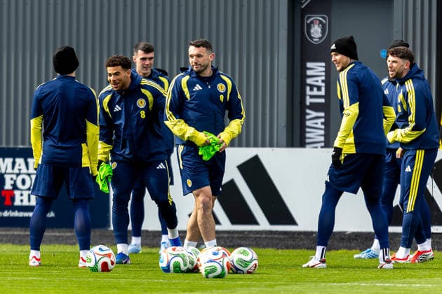 Scotland Training John McGinn of Scotland national team, Nationalteam during the Scotland training session ahead of their International Challenge Match, Scotland vs Japan, Lesser Hampden, Hampden Park, Glasgow, Scotland, 25 03 2026. Hampden Park Lesser Hampden Glasgow Scotland Editorial use only , Copyright: xColinxPoultneyx PSI-23967-0044