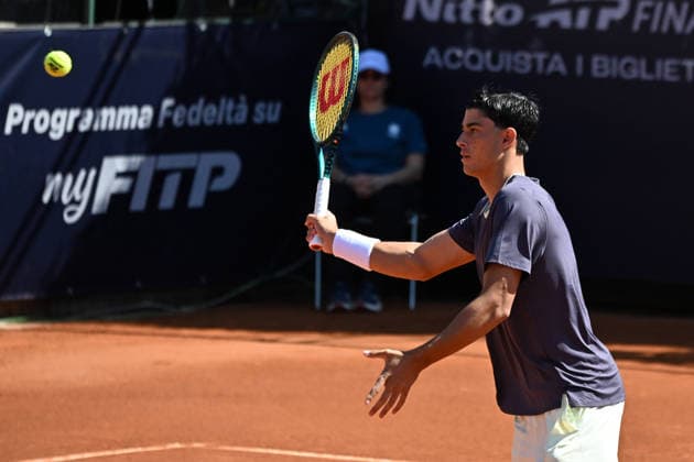 Federico Cina during the Men s Doubles match on day 2 of the Guerri Napoli Tennis Cup 125 at Tennis Club Napoli on March 25, 2026 in Naples, Italy  Copyright: xAndreaxRosito IPAxSportx xipa-agency.netx xx IPA_73411215 IPA_Agency_IPA73411215
