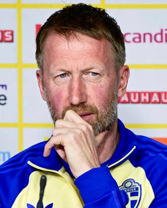 VALENCIA, SPAIN 20260325 Sweden s national team captain Graham Potter during today s press conference at Estadi Ciutat de Valencia ahead of Thursday s World Cup qualifying playoff against Ukraine VALENCIA SPAIN x10030x  Copyright: xJonasxEkströmer TTx WORLD CUP QUALIFYING PRESS MEETING