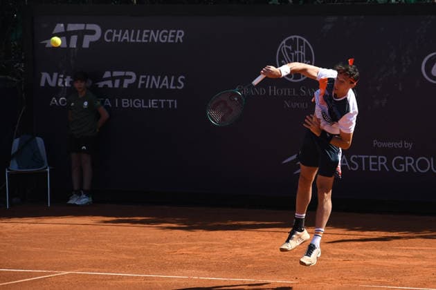 TENNIS - Internazionali di Tennis - Challenger 125 - Guerri Napoli Tennis Cup Francesco Forti during the Men s Doubles match on day 2 of the Guerri Napoli Tennis Cup 125 at Tennis Club Napoli on March 25, 2026 in Naples, Italy Napoli Italy  Copyright: xIPAxSport ABACAx