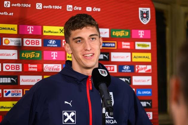 SOCCER - OEFB, training camp MARBELLA,SPAIN,25.MAR.26 - SOCCER - OEFB, Oesterreichischer Fussball-Bund, training camp, media event. Image shows Florian Wiegele (AUT).  GEPAxpictures xChristianxMoser