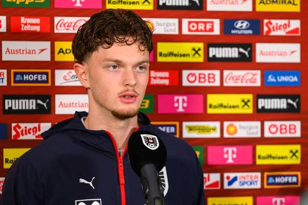 SOCCER - OEFB, training camp MARBELLA,SPAIN,25.MAR.26 - SOCCER - OEFB, Oesterreichischer Fussball-Bund, training camp, media event. Image shows Paul Wanner (AUT).  GEPAxpictures xChristianxMoser