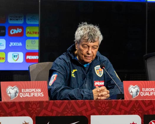 26 Mar 2026 FIFA World Cup, WM, Weltmeisterschaft, Fussball Qualifiers Group C, Semi-final, Match 5 Türkiye vs Romania, Romania press conference, PK, Pressekonferenz BeÅüiktaÅü Vodafone Park stadium, Ä°stanbul, Turkiye Coach Mircea Lucescu portrait image during the press conference