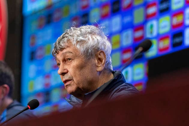 26 Mar 2026 FIFA World Cup, WM, Weltmeisterschaft, Fussball Qualifiers Group C, Semi-final, Match 5 Türkiye vs Romania, Romania press conference, PK, Pressekonferenz BeÅüiktaÅü Vodafone Park stadium, Ä°stanbul, Turkiye Coach Mircea Lucescu portrait image