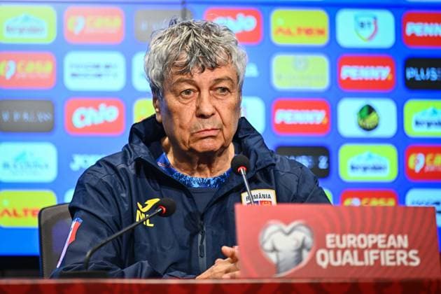Romania hold press conference, PK, Pressekonferenz ahead of Turkiye Clash in Istanbul ISTANBUL, TURKIYE - MARCH 25: Romania head coach Mircea Lucescu and defender Radu Dragusin (not seen) speak during a press conference ahead of the 2026 FIFA World Cup, WM, Weltmeisterschaft, Fussball European Qualifiers play-off semi-final match against Turkiye at Tupras Stadium, in Istanbul, Turkiye, on March 25, 2026. Cem Tekkesinoglu Anadolu Istanbul Turkey. Editorial use only. Please get in touch for any other usage.  Copyright: x2026xAnadoluxCemxTekkesinoglux
