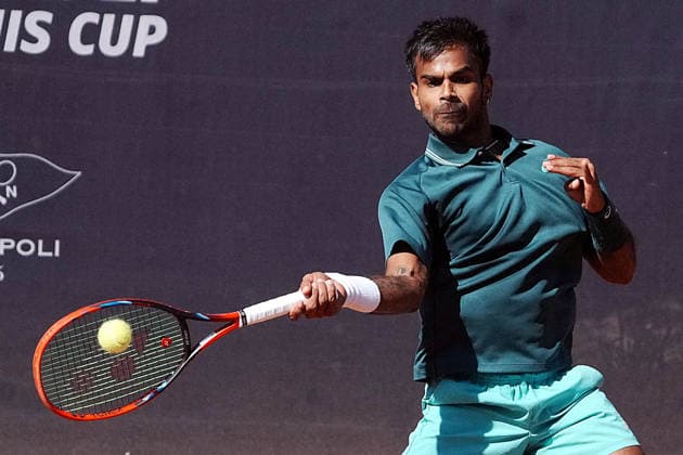 NAPOLI 24-03-2026 ATP, Tennis Herren CHALLENGER 125 -GUERRI NAPOLI TENNIS CUP 2026 Encounter Sumit Nagal (IND) VS Federico Bondioli (Ita) in the photo:Sumit Nagal Tennis Club Napoli. Copyright: xFOTOAGENZIAx