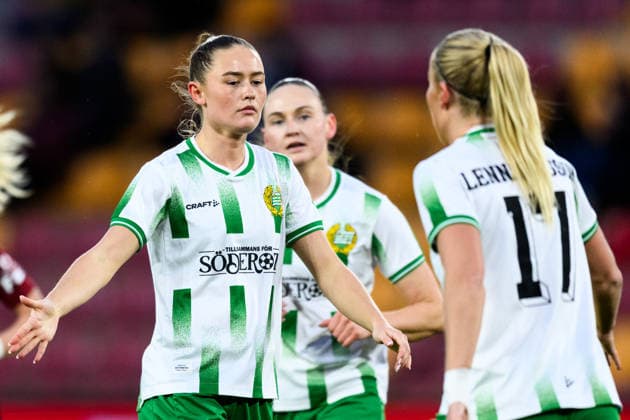260325 Svea Rehnberg of Hammarby during the UEFA Women s Europa Cup semi final between Sparta Prague and Hammarby on March 25, 2026 in Prague Photo Vlastimil Vacek BILDBYRAN kod XY XY0108 fotboll football soccer fotball europa cup sparta prague hammarby uefa womens europa cup dam bbeng  Copyright: VLASTIMILxVACEK BB260325ZB007